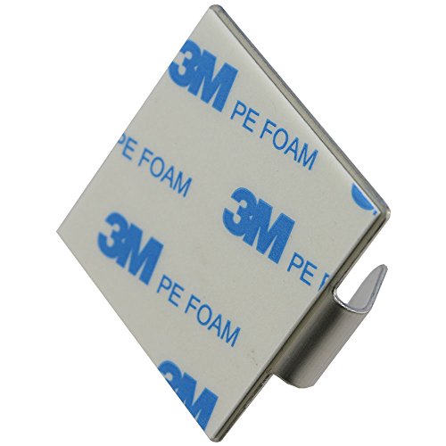 Bermud 4 Stück Edelstahl Selbstklebend Handtuchhaken Kleiderhaken Ohne Bohren für Bad und Küche Gebürstetes - 2