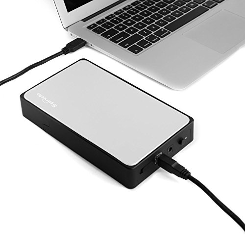 UASP Mode Festplattengehäuse, Spinido® USB 3.0 & 2.0 Aluminium Externes Festplatten Gehäuse Optimiert für 3.5″ SATA III HDD mit USB 3.0 Kabel, Tool-free ( werkzeuglose Installation ) Kompatibel mit Windows 98SE / ME / 2000 / XP /Vista / 7 / 8, Mac OS 9.0 usw. ( Silber ) - 6