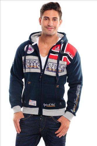 Geographical Norway Men's Hoodie Multicoloured Navy