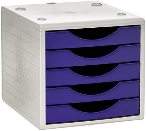 File 2000 Pack of 5 Removable Drawers purple