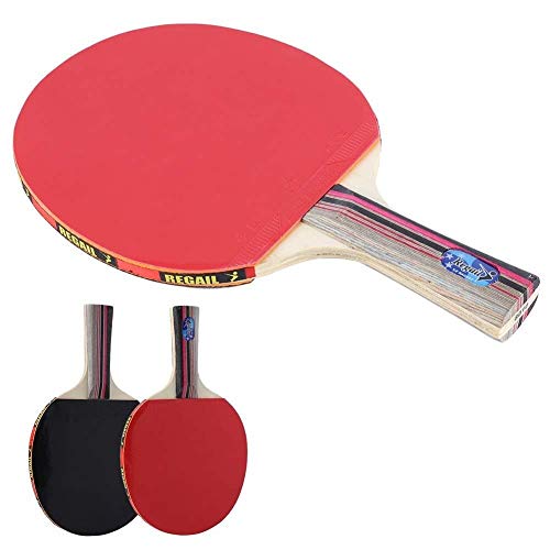 Cmqrtsgssd Durable Ping-Pong Paddle -2pcs 7 Couches de Bois Ping-Pong Paddles Set avec des Balles Housse De Transport for Joueurs De Poignée De Shake-Hand