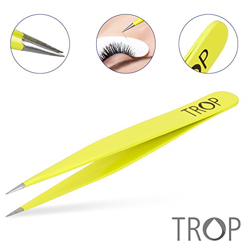 TROP Präzisions-Pinzette aus Edelstahl mit perfekt aufeinandergreifenden Spitzen – Universell einsetzbar: Haare / Augenbrauen zupfen, Splitter und Spreißel entfernen, Feinarbeiten und Reparaturen – inklusive 2 Jahren Geld-zurück-Garantie - 2