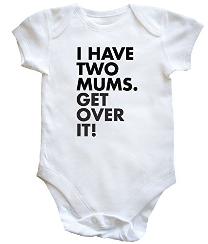 HippoWarehouse I have two mums. Get over it! baby vest boys girls