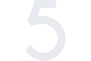 1peak Mülltonnen Aufkleber Zahlen Sticker Folie & Ziffern kombinierbar (30 cm, Zahl 5, weiß)