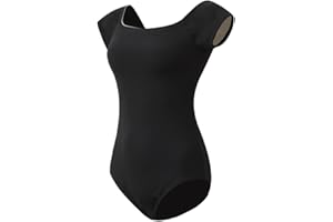 ROYAL SMEELA Damen Tanz-Body aus Spandex für Ballett und Tanzen - Schwarz