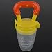 Baby Fresh Food Feeder Nipple Pacifier Nibbler Safe Feeding Tool (S, Yellow)