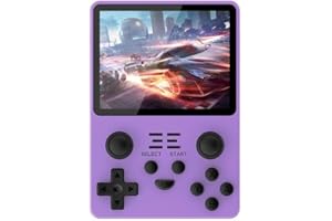 ASTARAMA Powkiddy RGB20S Console de jeu d'arcade portable, console de jeu vidéo rétro de 3,5 pouces avec carte 128 Go et 25 000 jeux, lecteur de jeu Open Source, cadeau pour enfants (Violet, 128G)