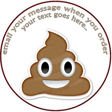 7.5" Wafer Paper Edible Emoji Cake Toppers NOT_PRECUT Personalised