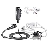 Zeadio Surveillance Secret Tube acoustique acoustique Oreillette Walkie Talkie avec écouteur et microphone PTT pour Radio bidirectionnelle Radio bidirectionnelle 2 broches Motorola