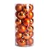 Produktbild 24pcs glänzend und poliert glänzend Weihnachtsbaum Ball Ornamente Dekorationen 2.4 1 Fässer mit 24 Weihnachtskugeln 6cm Weihnachtskugeldekoration HKFV (Orange)
