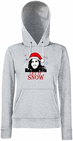 XMASFunnyHoodies Women Printed Funny Hoodies-Let it Snow-Xmas Santa Jon Snow-Game of Thrones tee