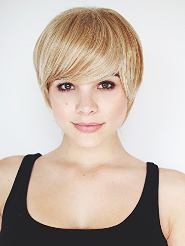 Prettyland C655 – fransige Kurzhaar Perücke gestuft Strähnchen hell blond kurz - 3