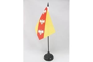 AZ FLAG Drapeau de Table Lorraine 15x10cm - Petit Drapeaux DE Bureau Lorrain - France 10 x 15 cm