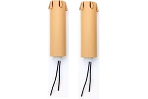 prometeo electronics Set 2 portalampade in legno finta candela antichizzata E14 Altezza 85mm kit ricambi per lampadari e lumi