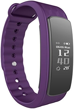Fitness Activity Tracker, 11TT Sports Fitness Bracelet Running Wristband Smart Fitness Band Bluetooth Waterproof Pedometer with Heart Rate Monitor/Step Tracker/Calorie Counter/Sleep Monitor Tracker/Call Notification Push for iPhone and Android Phone (Purple)