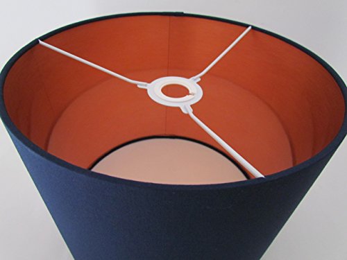 Handmade Navy Blue Brushed Copper Lined Lampshade Lightshade