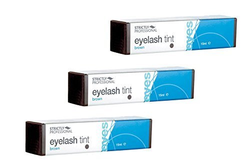 3 x Strictly Professional Eyelash & Eyebrow Tint - 15ml (Brown)