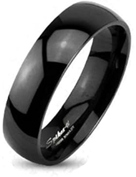Paula & Fritz® Titan Ring schwarz hochglanz poliert verfügbare Ringgrößen 47 (15) – 69 (22) R-TM-1003