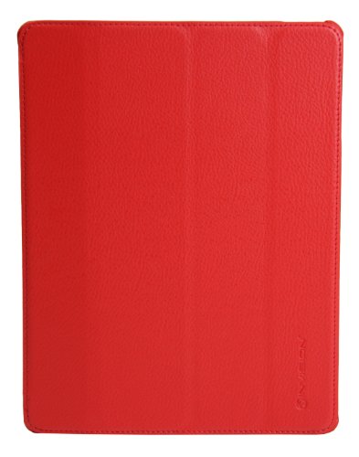 Invision® iPad 2 iPad 3 und iPad 4 Intelligente Hülle – Tolles Design – Magnetische Aufweck/Schlaf-Funktion – Hochwertiges PU-Leder (iPad 2 3 4 / Rot) - 3