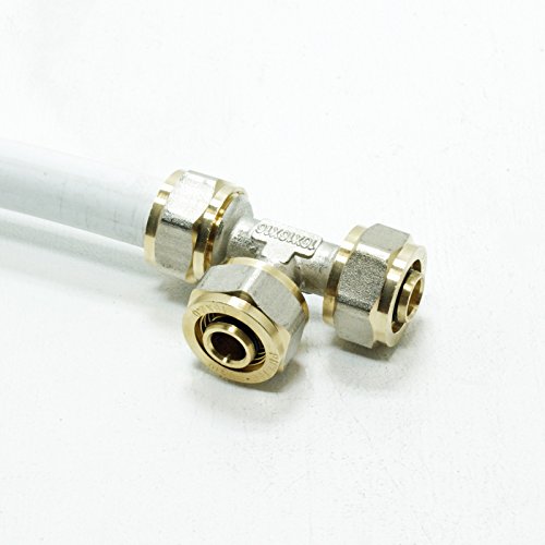 Pipetec Schraubfitting T Stück 16×2 mm für Mehrschicht-Verbundrohr, DVGW, UBA-konform, bis max.100°C - 4