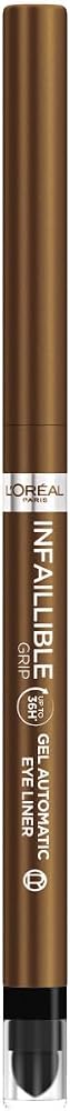 L'Oreal Paris Infaillible Göz Kalemi - 12 Bronzed Espresso | 36 saat dayanır, geri çekilebilir uç, kremsi jel formül, aşınmaya dayanıklı, aktarımsız, çift köpük uç