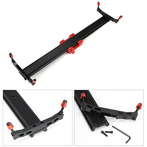 Koolertron Rail Slider Curseur Coulissant en Alliage d Aluminium Syst  me de Stabilisation avec Base de Conversion GoPro et T  l  phone Clip pour Canon Nikon Sony DSLR Cam  ra Cam  scope GoPro Smartphone  80cm   32   Rouge 