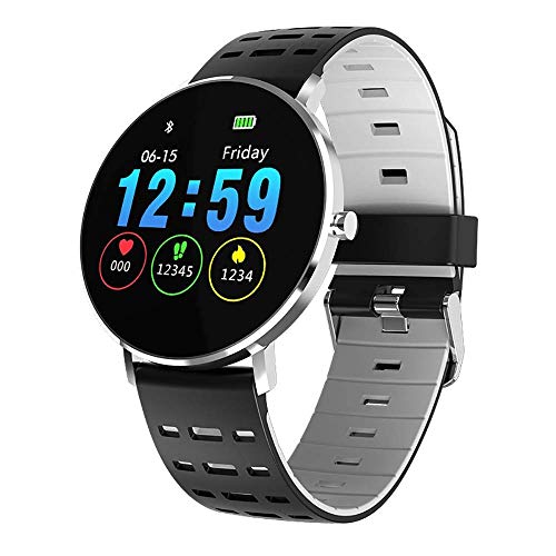 Preisvergleich Produktbild Watch Fitness Tracker - Touch Big Screen Activity Fitnessuhr und Schrittzähler Schrittzähler mit Pulsmesser - Kalorienzähler - Benachrichtigung / IPhone und Android-kompatibel Watch ( Farbe : Grau )