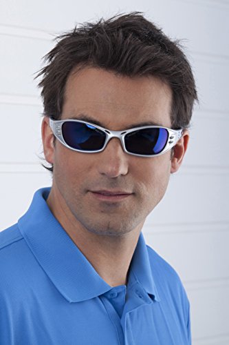 3M Schutzbrille, Fuel, UV, PC, Rahmen Platinium, inklusive Mikrofaserbeutel, 1 Stück, blau verspiegelt, Fuel11P - 2