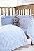 Clair de Lune Marshmallow 3 Piece Cot/Cot Bed Quilt & Bumper Bedding Set - Blue