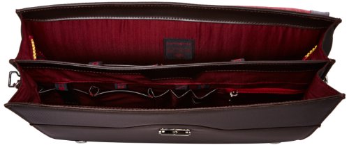 Samsonite Aktentasche echt Leder  Schulranzen  Tasche f  r die Arbeit  S-Thetic 16 4 Zoll Braun  dunkel braun  - 35U 03002