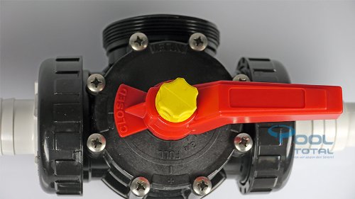 3-Wege Drehschieber mit d32/d38 mm (Überwurfmutter abschraubbar) von Praher - 2