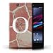 Produktbild eSwish Personalisiert Individuell Mode Marmor Stein Hülle für Sony Xperia Z Ultra/Rot Pastell Steinplatte Design/Initiale/Name/Text Schutzhülle/Case/Etui