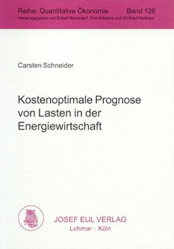 Preisvergleich Produktbild Kostenoptimale Prognose von Lasten in der Energiewirtschaft. Quantitative Ökonomie; Bd. 126
