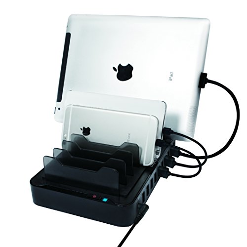 LogiLink PA0141 Fast Charge USB Multiport Ladegerät/Ladestation, 10-Port, 5V/66W mit eingebautem Intelligent-IC schwarz - 5