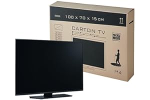 Pack and Move - Carton de protection pour TV 47" - Déménagement écran plat - 100 x 15 x 70 cm - Carton renforcé
