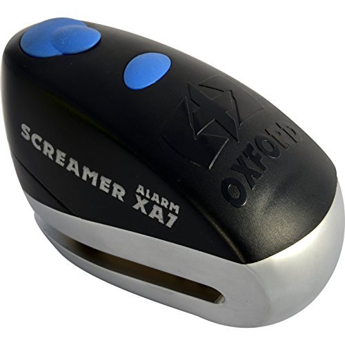 OxfordScreamer XA7 Motorcycle Security Alarm Disc Lock (7mm Pin) - Black/Silver