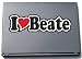 Produktbild INDIGOS UG - Aufkleber - I Love Heart Decal Sticker Laptopskin Laptopaufkleber 210 mm - Ich Liebe - Name (Mann, Frau, Kind, Junge, Mädchen) - I Love Beate