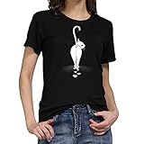 iHENGH Damen Top Bluse Lässig Mode T-Shirt Frühling Sommer Bequem Blusen Frauen Women Girls Plus Size Print Tees Shirt Short Sleeve T-Shirt Blouse Tops