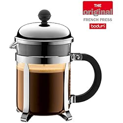 Bodum 1924-16 Cafetière, Noir, Acier Inoxydable, Transparent, 0,5 L