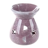 Color: Purpura XZANTE Quemador de Aceite de Fragancia de Ceramica Vela aromatica de aromaterapia de Lavanda Regalo Esencial Purpura