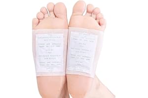 BULZEU Fußpflaster zur entgiftung, Singeru Detox Fußpflaster Bambus Pads Zum Entschlacken 50 Stk Detox Vitalpflaster