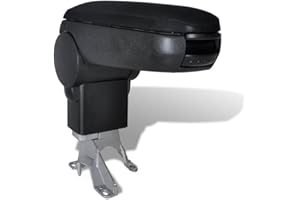 vidaXL Reposabrazos para Diferentes Modelos Coche ABS Negro Apoyabrazos