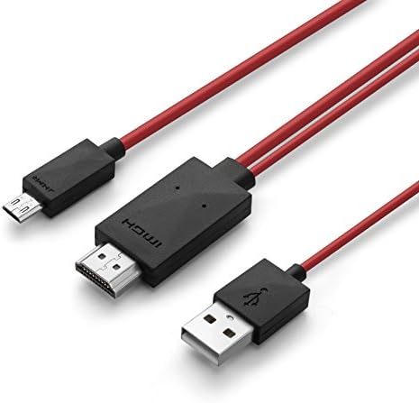 PHON Star Full HD Adapter 11 Pin MHL Cable Micro USB and USB to HDMI (Audio and Video Transmission 1080P] Suitable for Samsung S4 ZOOM Galaxy Nexus 2, Note 3, Note 8.0, etc. 11-polig