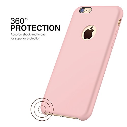 RANVOO [RAINBOW] iPhone 6s /6 Case, Soft Silicone Case, Compatible with
Universal Magnetic Car Mount, Pink
