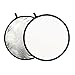 Price comparison product image Phot-R 80 cm Professional 2-in-1 Collapsible Professional Photography Portable Photo Studio Circular Light Reflector Panels - Silver & White Diffuser + Carry Case