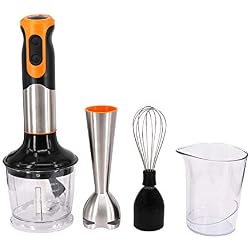 GTJXEY Polyvalent Mélangeur à Main, 750W Puissant 2 Vitesses Cuisine Amovible Mélangeur à Main Fouet électrique Mixeur Blender (UE Plug)