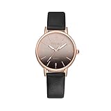 Damen Beiläufig Uhren Bunt Regenbogen Quarz Lederband Armbanduhr Analoge Armbanduhr für Frau Groveerble