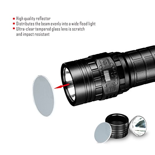 IMALENT DN70 Multi-Level-Ausgang Tactical Cree LED Taschenlampe 3800LM Max Output OLED Display USB aufladen Taschenlampe Lichter mit 4500mAh 26650 Akku und Ladekabel - 4