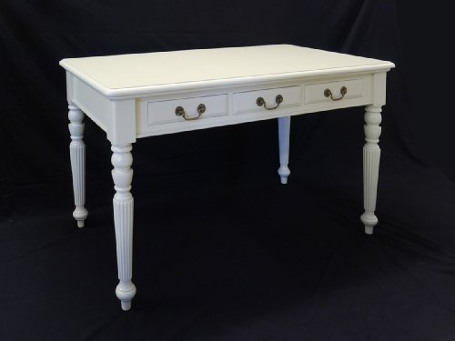 Creme-weier Schreibtisch Antik Stil Massivholz Creme-weier Schreibtisch Antik Stil Massivholz