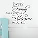 Produktbild Vovotrade Brief DIY Wandaufkleber, Jede Familie Hat Eine Geschichte Willkommen zu unserem Slogan Removable Art Vinyl Wandbild Home Wohnzimmer Dekor Wandaufkleber 46x36cm (Schwarz, 46x36cm)